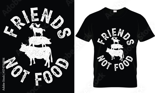 friends not food, vegan t shirt design