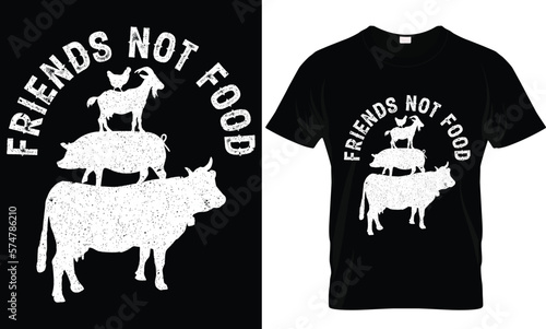 friends not food, vegan t shirt design