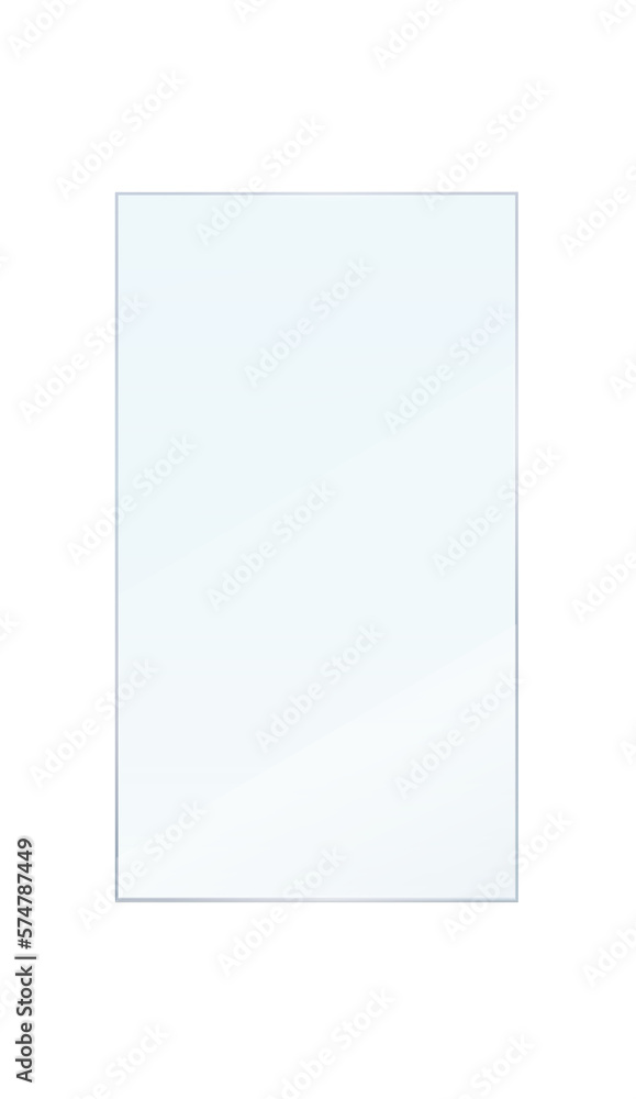 Rectangle glass surface, transparent realistic plate made of glass. Acrylic or plastic textured translucent frame. Png Rectangle glass surface, transparent realistic plate made of glass. Acrylic or plastic textured translucent frame. Png