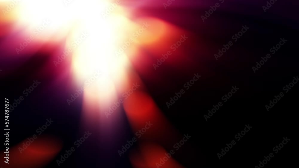 Dark backgroud animation, full glow yellow light with blurry red and blue abstract around it Dark backgroud animation, full glow yellow light with blurry red and blue abstract around it