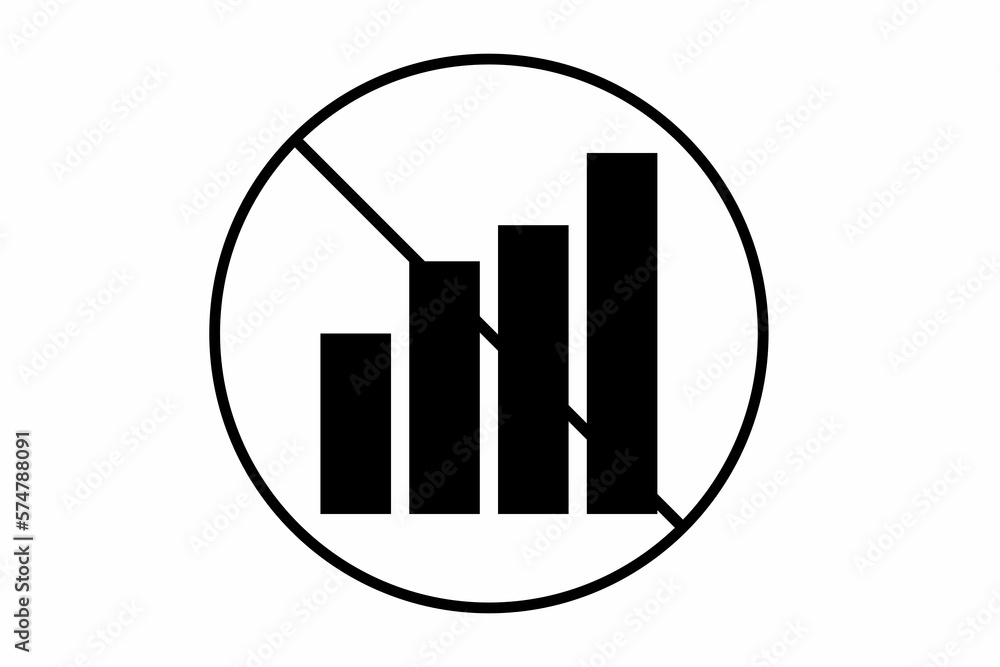 No phone cellular sign signal. Icon illustration on a white background. No phone coverage, nonetwork coverage, no service. No phone cellular sign signal. Icon illustration on a white background. No phone coverage, nonetwork coverage, no service.
