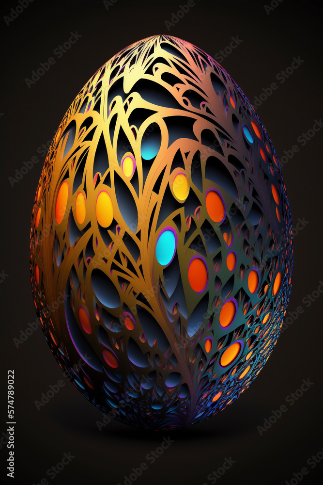 Magnificent 3D Easter Egg that Mimics the Elegance of a Faberge Masterpiece - Generative Ai Magnificent 3D Easter Egg that Mimics the Elegance of a Faberge Masterpiece - Generative Ai