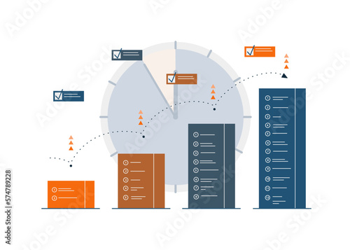 Strategy of long term planning vector illustration