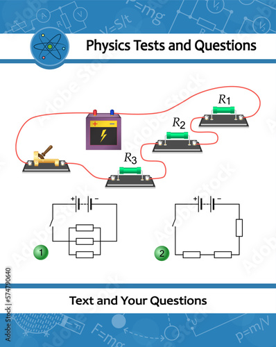 The physical task for studying the topic of Ohm's laws for an electrical circuit. a law stating that electric current is proportional to voltage and inversely proportional to resistance.