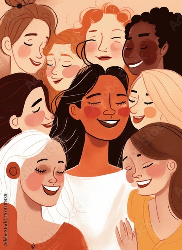 Illustration of women of different ages and cultures