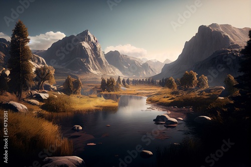 wide angle photography of National parks and nature reserves  hyper detailed  ultra smooth  natural lighting  cinematic lighting  dramatic lighting  extreme resolution  octane rend generative AI