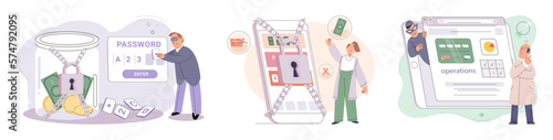 Concept of hacker attack, fraud investigation, internet phishing attack. Fraud prevention. Internet user open scam email. Stealing privacy account and password. Cyber criminal stealing personal data
