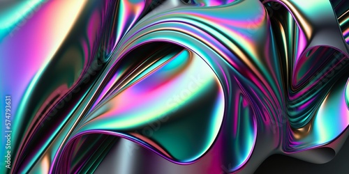 Holographic Foil - Abstract Background - Texture - Generative AI photo