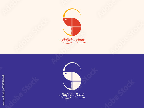 Sea food logo, shrimp logotype template