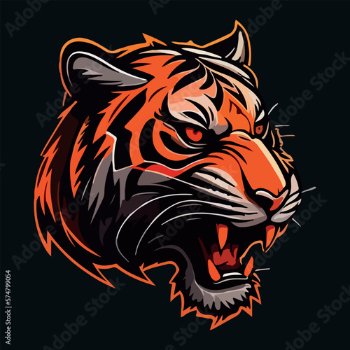 Fototapeta Naklejka Na Ścianę i Meble -  Tiger face mascot vector illustration