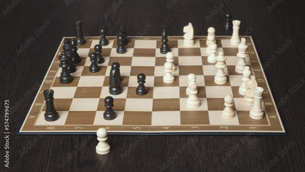 Chess game time lapse. Board, hands and figures. Chess game time lapse. Board, hands and figures.