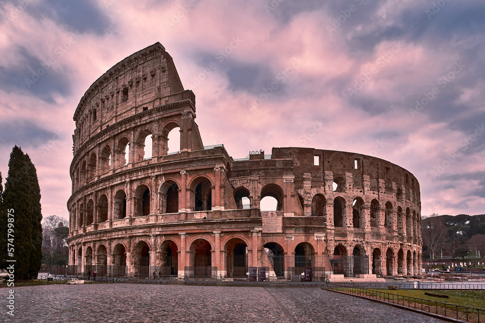 The Colosseum (Colosseo, Anfiteatro Flavio) in Rome, Italy	