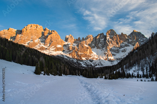 Winter landscape of Val Venegia