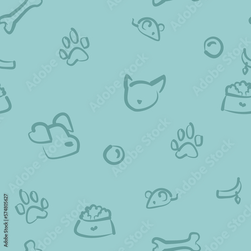 cute pattern with dog and cat stuff © carolnitra