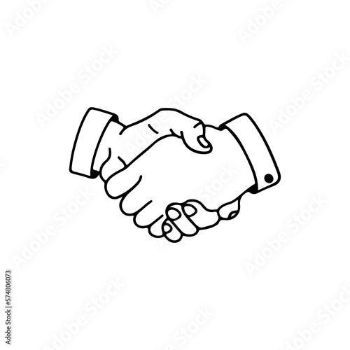 vector illustration of shaking hands