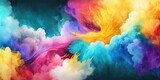 Colorful Rainbow Watercolor Background Banner Background (Created with Generative AI)
