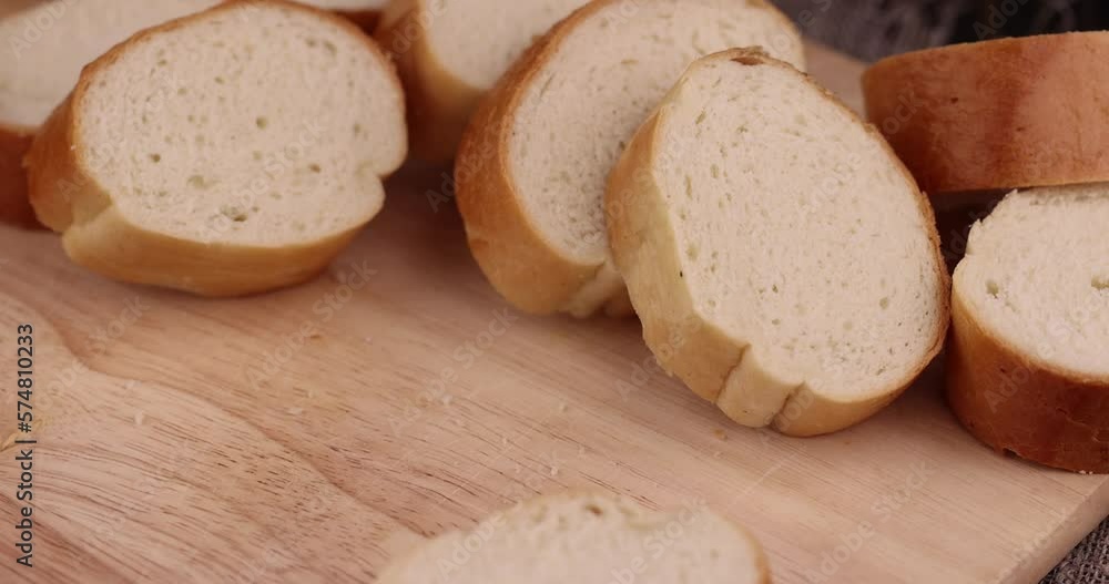 cut white wheat french baguette close-up, crisp fresh wheat flour baguette cut white wheat french baguette close-up, crisp fresh wheat flour baguette