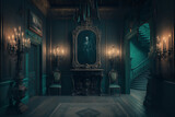 Haunted Mansion Horror Scene Generative AI
