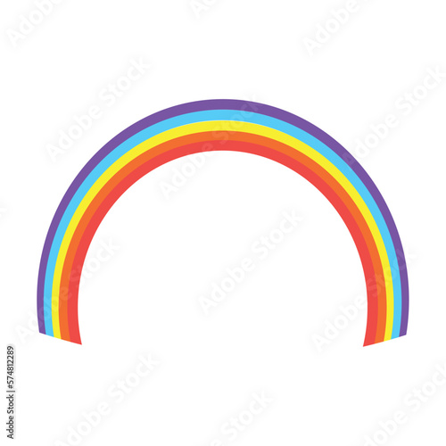 Isolated colored rainbow sketch icon Vector