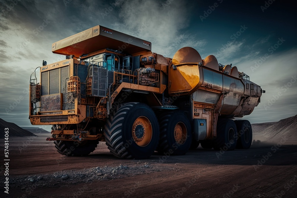 Heavy Load, Career, and Mining Operations Dump Truck. Generative AI Heavy Load, Career, and Mining Operations Dump Truck. Generative AI
