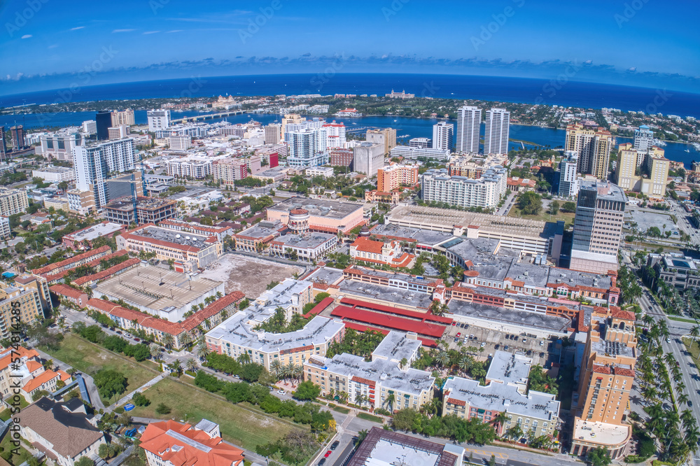 Aerial View of West Palm Beach in Florida