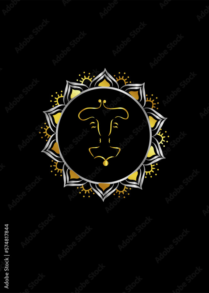 The illustration - zodiac sign in the black color.
