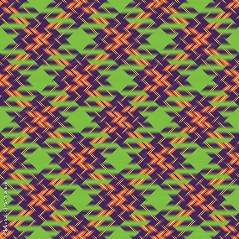 Halloween Plaid Seamless Pattern - Colorful repeating pattern design Halloween Plaid Seamless Pattern - Colorful repeating pattern design