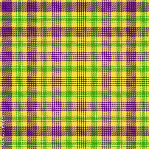 Mardi Gras Plaid Seamless Pattern - Colorful repeating pattern design