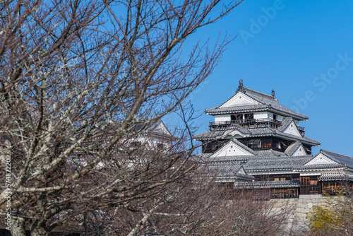 日本　愛媛県松山市の松山城の天守閣 © pespiero