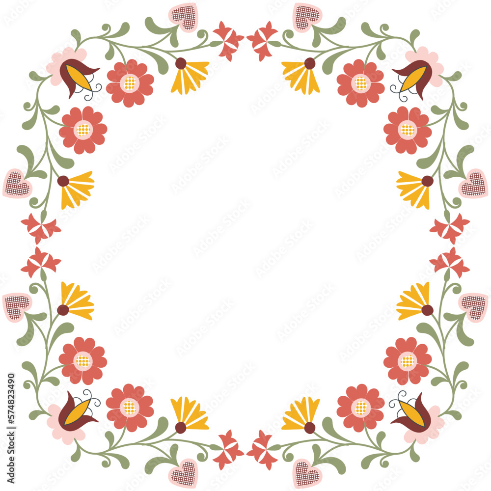 Kashubian floral design 6J frame