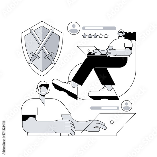 Quantum computing abstract concept vector illustration. Quantum technology, future computing, innovative information technology, computer science breakthrough, supercomputer abstract metaphor.
