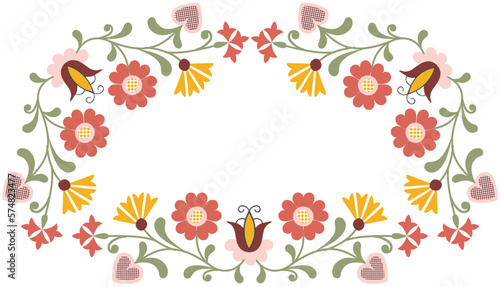 Kashubian floral design 6J frame