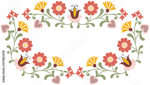 Kashubian floral design 6J Frame