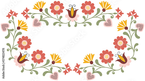 Wallpaper Mural Kashubian floral design 6J Frame Torontodigital.ca