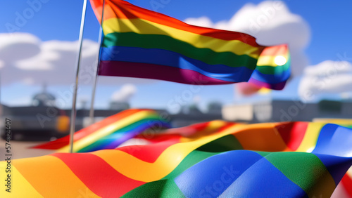 The Iconic Rainbow Flag of LGBTQ+ Pride, Generative AI