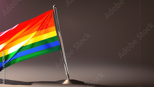 The Iconic Rainbow Flag of LGBTQ+ Pride, Generative AI