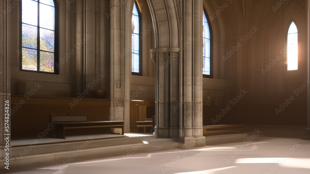 A Church's Inspiring Beauty: A Symbol of Faith and Inspiration for All, Generative AI