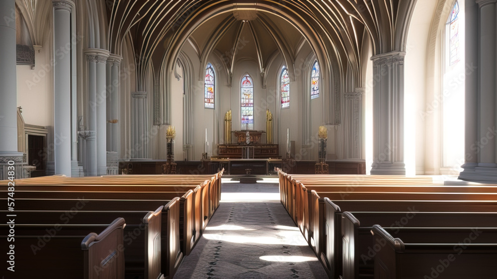 The Majestic Beauty of a Church: An Iconic Symbol of Faith and Community, Generative AI