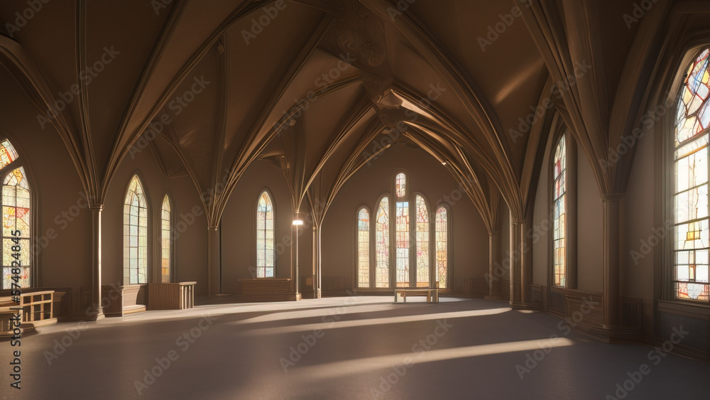 The Grandeur of a Church: A Timeless Symbol of Reverence and Piety, Generative AI