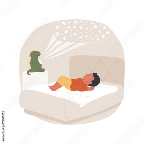 Sleep projector soother isolated cartoon vector illustration. Newborn sleeping with projector soother, calming nightlight, baby bedtime, cry sensor, sweet dream, happy childhood vector cartoon.