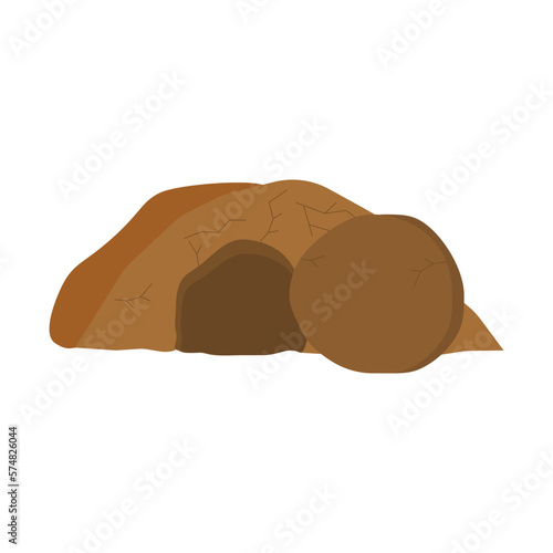 Tomb of Jesus icon. "Crucifix". Easter. Vector illustration on a white background.