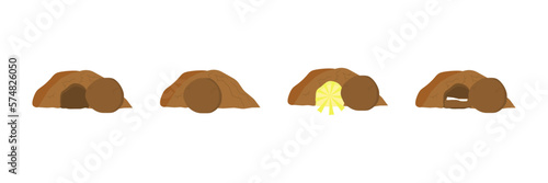 Tomb of Jesus icon. "Crucifix". Easter. Vector illustration on a white background.