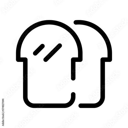 Bread Slice Icon Vector Symbol Design Illustration