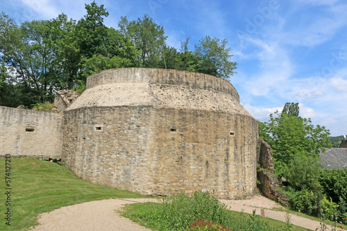 City walls in Rodemack in France	 photo