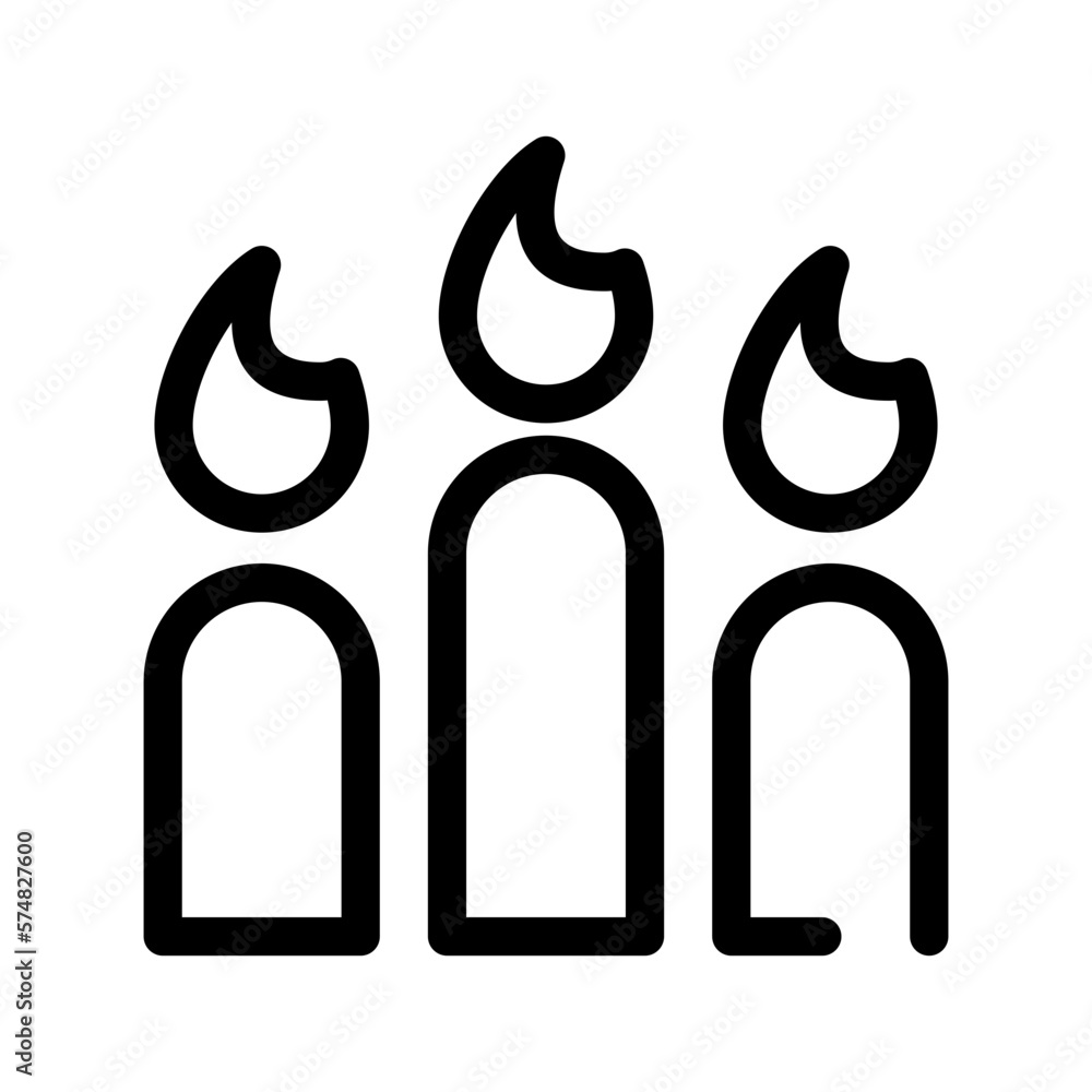 Obraz premium Candles Icon Vector Symbol Design Illustration