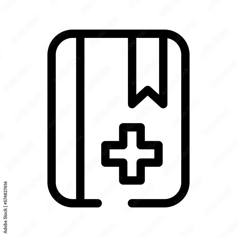 Fototapeta premium Medical Book Icon Vector Symbol Design Illustration