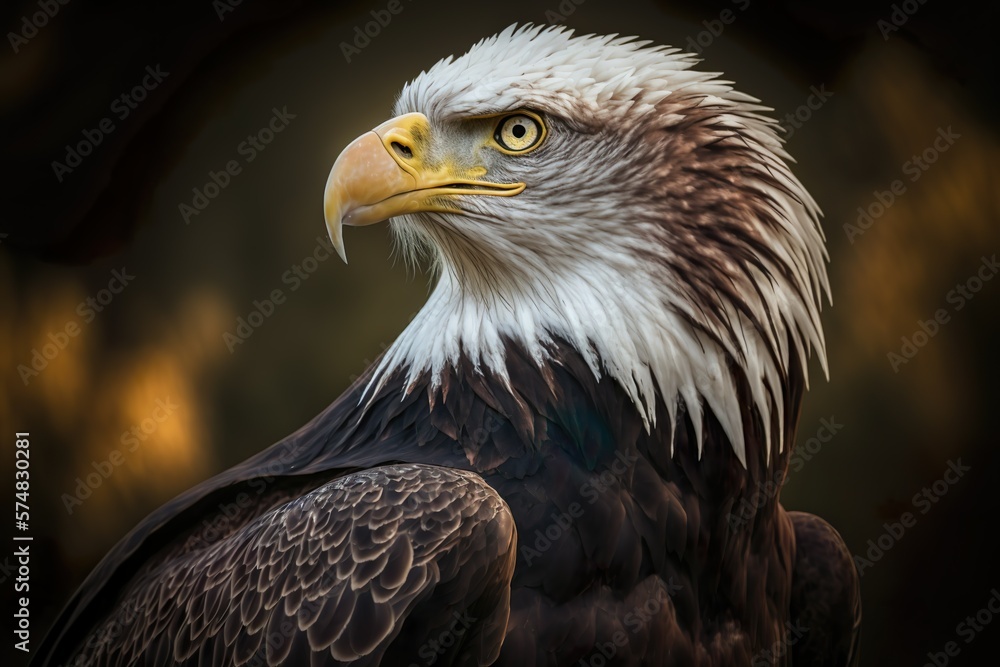 Fototapeta premium Adler - Wilde faszinierende Tiere, generative AI