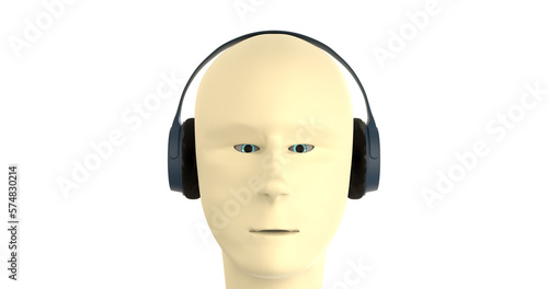 3d rendered illustration of a head of a person