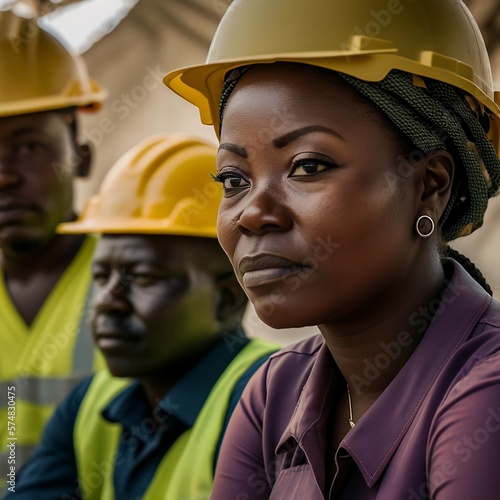 Generative AI. The portrait of Female engineer
