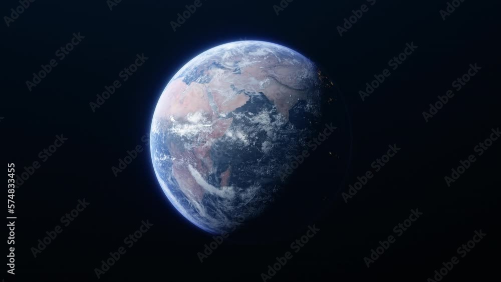 Rotating planet Earth from space. Seamless loop animation. Textures from the NASA website Rotating planet Earth from space. Seamless loop animation. Textures from the NASA website